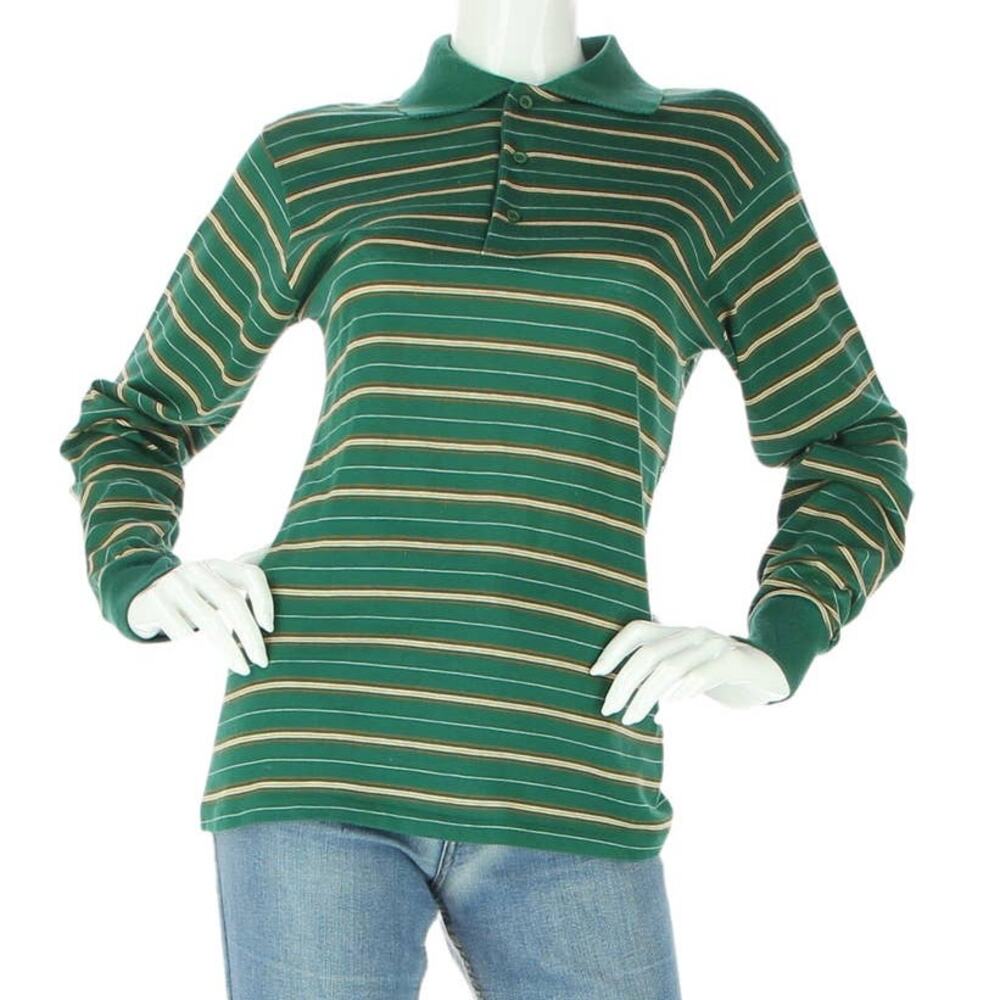 70s Vintage Admit One Striped Surf Skate Dogtown Grunge Punk Rock Polo Shirt